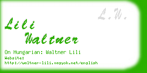 lili waltner business card